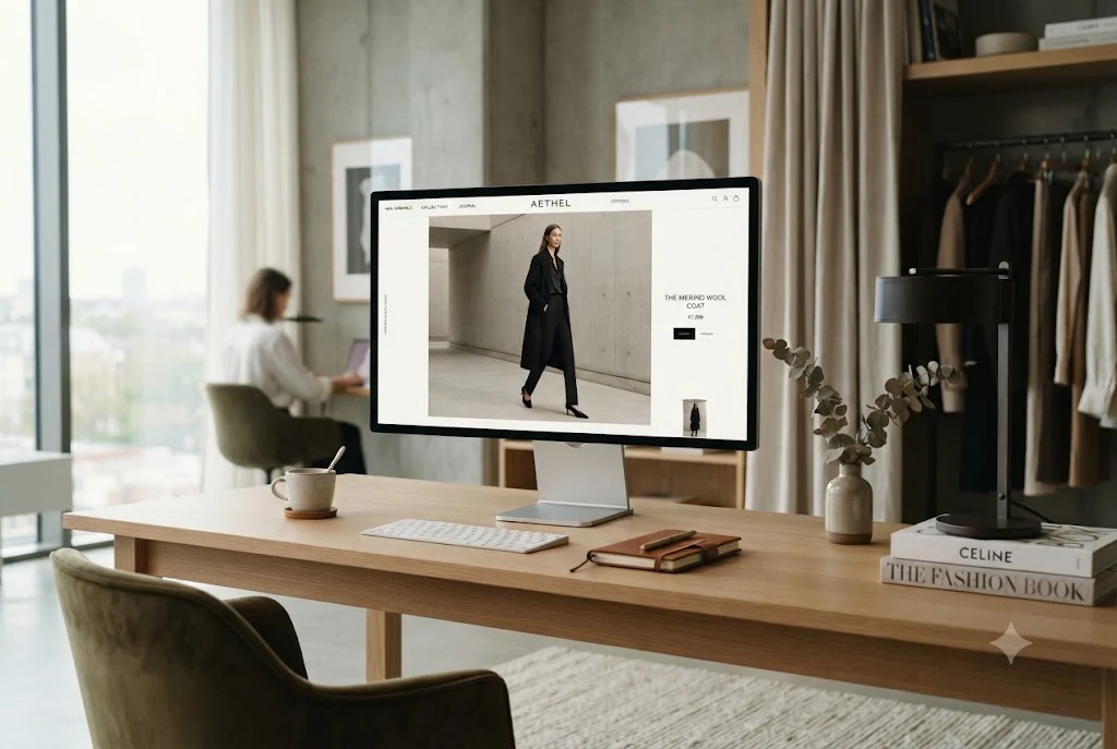 Luxury Website Design: How Premium Brands Create Exceptional Digital Experiences Luxury website design displayed on a premium fashion brand homepage
