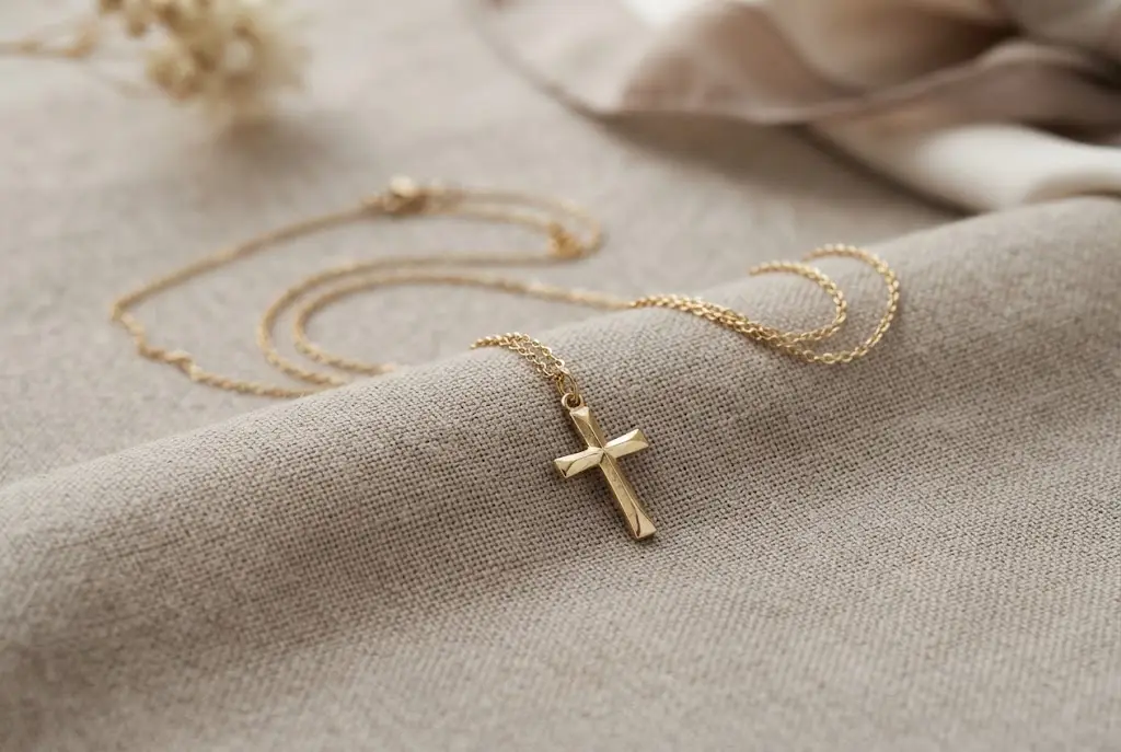 Crucifix Necklace for Women: Styles & Buying Guide Crucifix necklace for women in an elegant jewellery setting