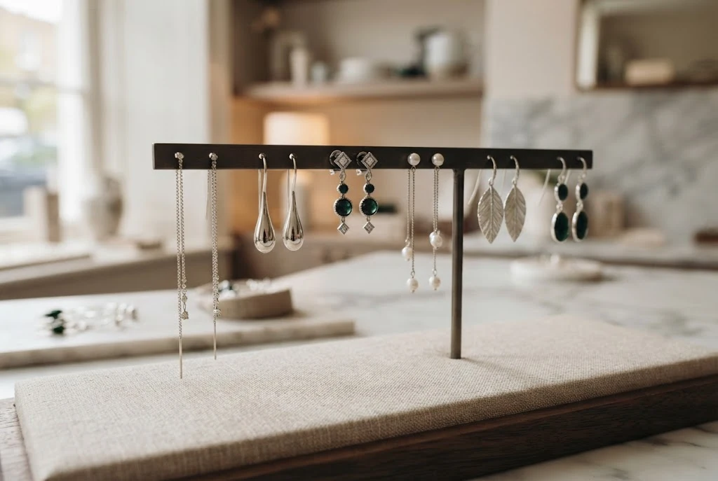 Dangling Long Earrings: Elegant Styles for Every Occasion Dangling long earrings with silver droplet, dangle stud and sparkling designs
